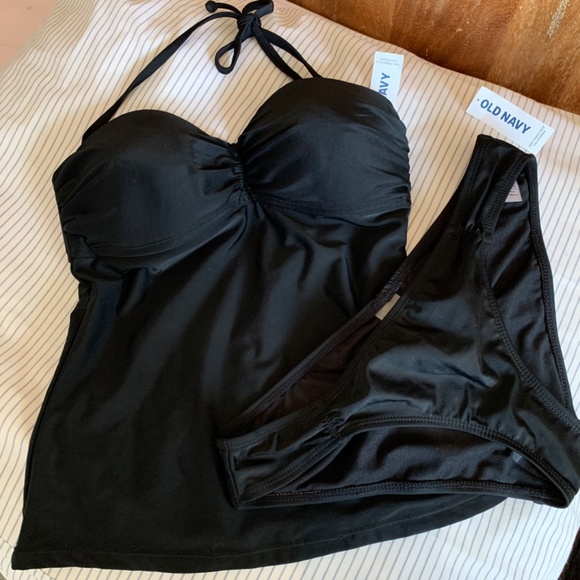 Old Navy NEW Cinched Tankini Top & Scrunch Bikini Bottoms Size XS/ SM - Picture 2 of 12